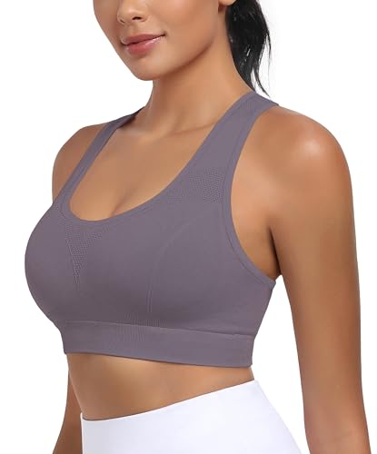 Image of MIRITY Strappy Sports Bra for Women - Padded Seamless Support for Yoga Gym Workout Fitness Pack of 3