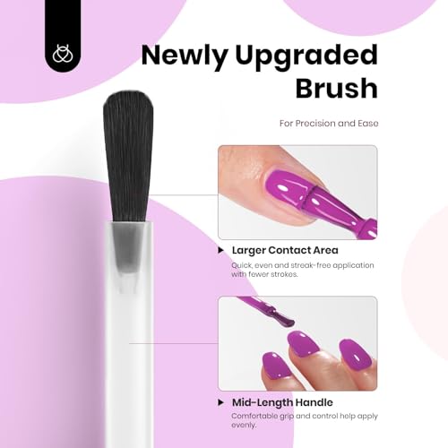 Image of Beetles Neon Gel Polish Set - 6 Colors HEMA-Free 15ML Same Color Bottle, Pink Green Coral Purple Blue Neon Gel Nail Polish Set, Soak Off UV Lamp Bright Rainbow Summer Nails Art Professional Salon