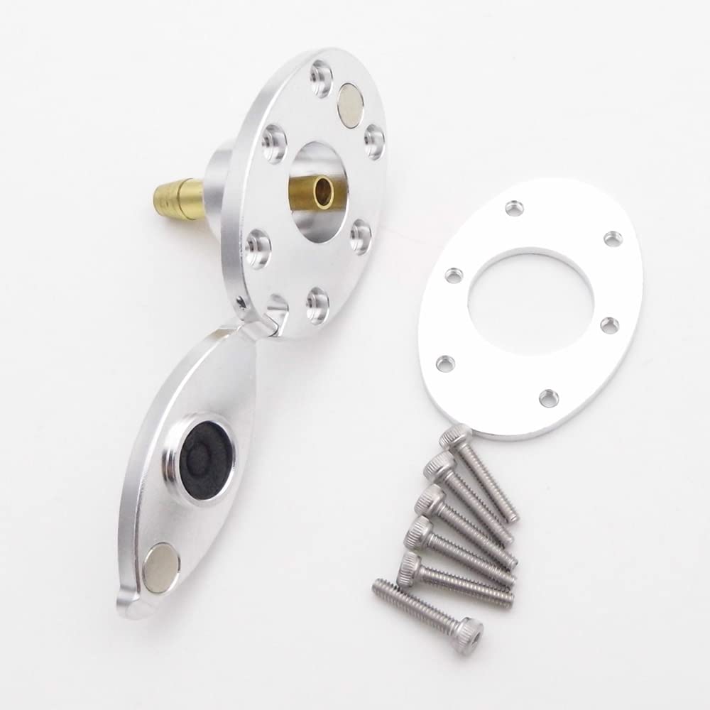 Spielzeugzubehör Aluminium-Kraftstofffüllfüller Fual Pickup Nippel Kraftstoffdüse Tankdeckel Deckel Kompatibel mit RC Gasline Nitro Boot Marine Flugzeug