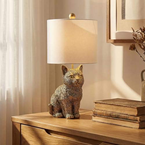 Cat Lamp Antique Gold 20.5 inch