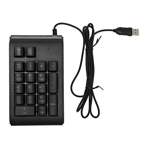 19 Key Numeric Keypad with 3 Colors Backlit, U Shaped Keys, USB Wired Number Pad for Laptop PC Desktop, Plug and Play, for Spreadsheets and Financial Applications