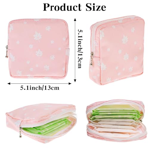 Image of 3 PCS Sanitary Pad Storage Bag Portable Period Bag for Pads /Sanitary Napkins /Tampons, Sanitary Napkin Storage Bags First Period Gifts for Daily Hygiene Bags Travel Containers