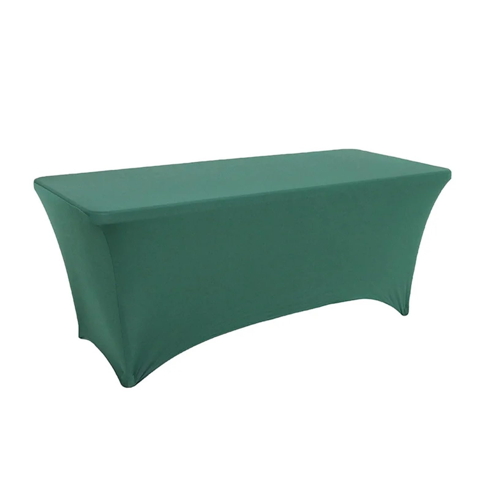 TIYGHI Spandex Tablecloths Spandex Fitted Stretch Table Cover 4-8FT Folding Table Rectangular Cocktail Tablecloth Perfect For Wedding Party Banquet (Color : Dark green, Size : 5 FT)