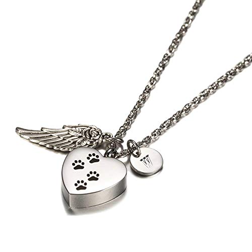 Amody Acero Inoxidable Pata Perro Corazón, Alas de Angel & 26 Letras...
