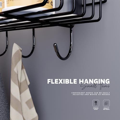 Image of MIORAH Bathroom Organiser Without Drill | Bathroom Accessories | Self Adhesive Bathroom Shelves & Organizer for Wall Storage and Decor (Pack of 1)