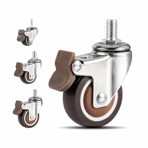 4�����]�ցA�l�W���L���X�^�[�AM6/M8/M10�Ƌ�p�L���X�^�[�A�É��S���z�C�[���A�u���[�L�t����]�ցA�艟���ԗp��,4Brakes-50mm/M10x25mm