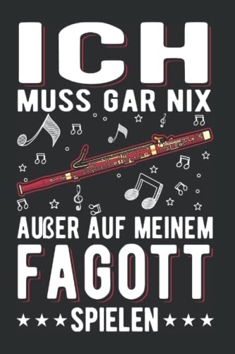 Fagott Notizbuch: Fagott Fagottist Fagottspieler / 6x9 Zoll / 120 gepunktete Seiten