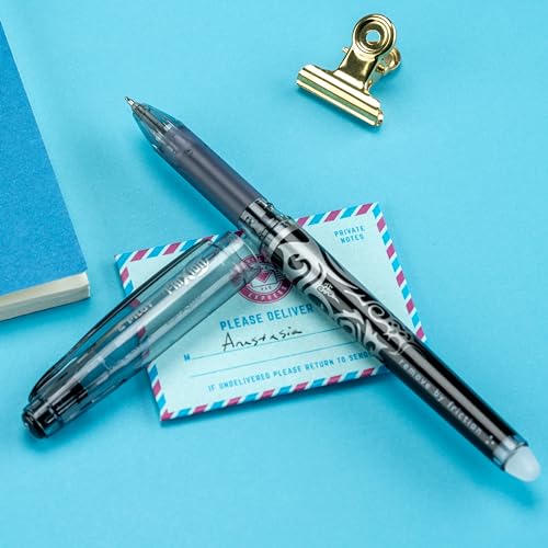 Pilot FriXion Point Synergy Bolígrafo de tinta gel negra, 12 unidades miniatura 5