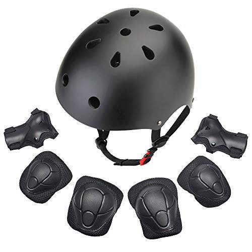 Dostar Adjustable Toddler Helmet with Protective Gear Set for 3-8 Years Girls Boys Child Helmet Kids Elbow Knee Pads Wrist Guards Roller Bicycle BMX Cycling Scooter Skateboard Bike Helmet for Kids