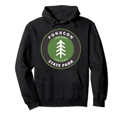 Pokagon State Park Indiana Forest Badge Hoodie