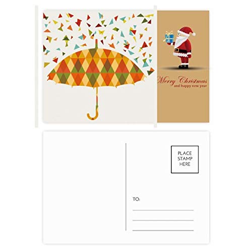 Cartes postales parapluie de pluie motif gouttes de Noël lot de 20 correspondance