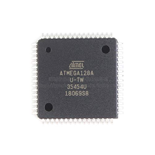 ATMEGA128A-AU TQFP-64 Microcontroller 8-bit AVR IC chip semiconductor,Original Packaging Case, Origin IC (Pack of 25 pcs)
