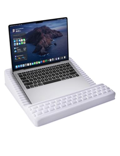 Image of Adjustable Lap Desk with Wrist Rest, Reversible Laptop Stand