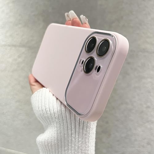 Coque iPhone 14 Pro Max silicone liquide souple antichoc rose protection objectif