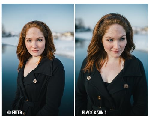 Image of Tiffen 46mm Black Satin 1 Filter|Diffused Highlights| Soft Dreamy Aesthetic| Photography and Videography