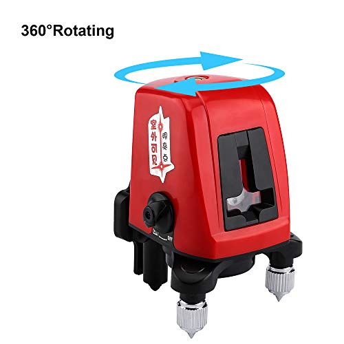 Andoer FC435 Mini Portátil 360 Graus Autonivelante Laser Linha 2 Linha 1 Ponto Horizonatal Linha Ver