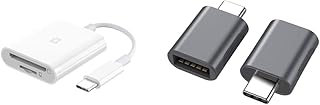 nonda USB C to SD Card Reader, SD/MicroSD to USB C Card Reader Adapter & USB C to USB Adapter(2 Pack), USB-C to USB 3.0 Adapter, USB Type-C to USB, Thunderbolt 4/3 to USB Female Adapter OTG