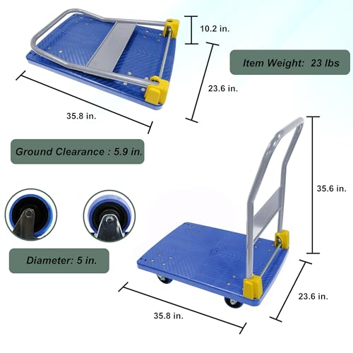 Carretilla plegable de mano con estructura de metal miniatura 6