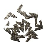 Material: Hierro NINOMA Esquinas de Libros de Tapa Dura, Color Bronce Antiguo de 14mm, 100 unids/Lote, Accesorios de ángulo de Libro DIY