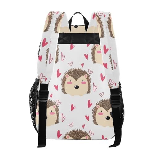 Clear Bag for Women Travel Boys Backpacks for Girls Large Plastic Approved Bag Cute Hedgehogs Pink Hearts3