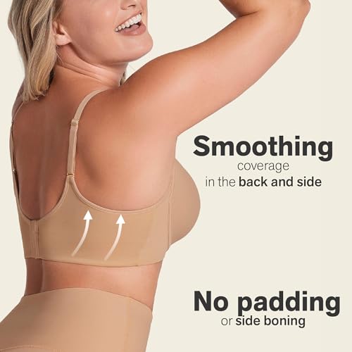 Image of Leonisa Total Embrace Supportive Contouring Bra with Underwire Back Smoothing Bras for Women