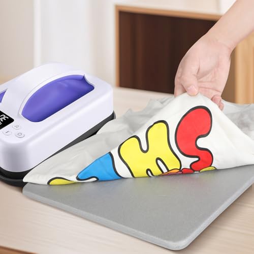 Image of Heat Press Mat 13.5 inchx17.5 inch, Double Layer Heat Resistant Pad Up to 428F, Non Stick Oversized Iron Mat for Bulk Sublimation, Full Size Hoodies & Commercial Heat Transfer Projects (Silvery)