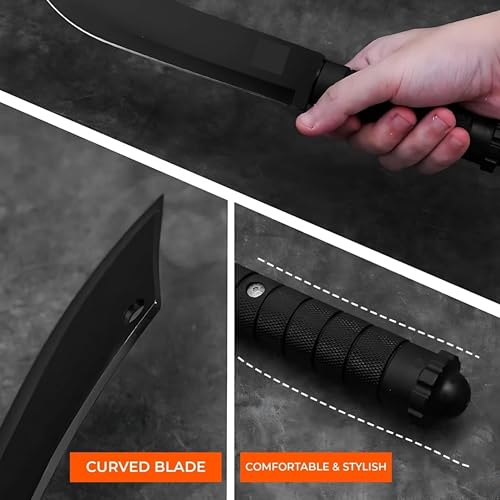 Image of Stainless Steel Meat Knife for Kitchen, Heavy Duty Knife for Chopping, Dicing & Mincing,Butcher Knife for Home & Restaurant Use,Ergonomic Handle (1PC, Black)