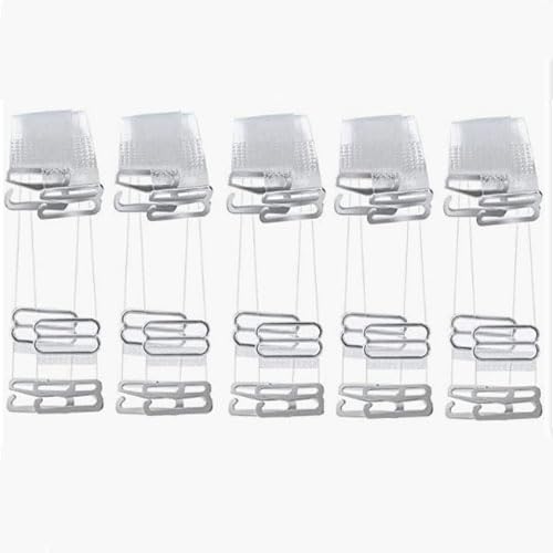 5 Pairs Invisible Bra Straps, Elastic Silicone Adjustable Anti skid Transparent Bra Straps