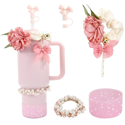 AMUSEPROFI Pink Stanley Cup Accessories Set: 40oz & 30oz Boots,