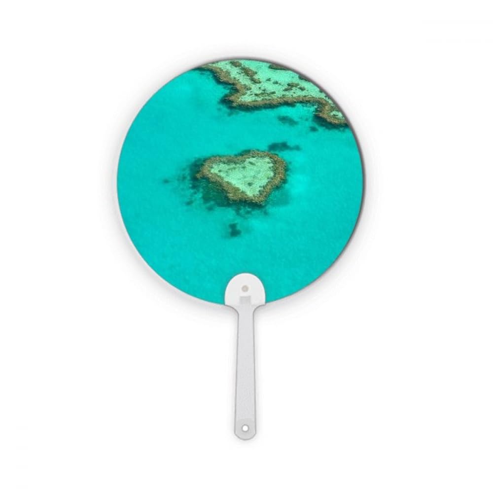 Éventail rond en plastique à motif océan pour vos pique-niques et sorties à la plage