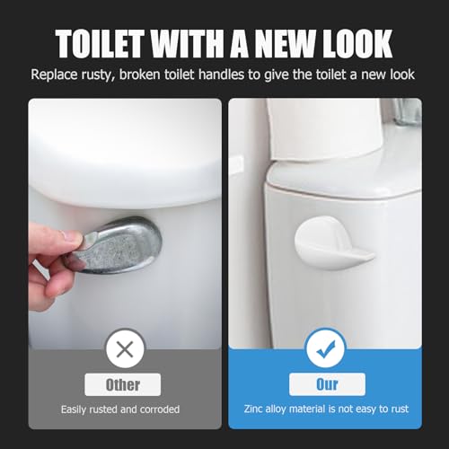 Image of Compatible with TOTO Toilet Handle Replacement Parts Kit, Universal THU068#CP Trip Lvr for St743S Side Mount Toilet Flush Tank Lever Handle for TOTO Kohler Toilet Tank, 1-Pack Bright White