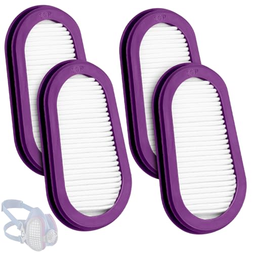 4 Pack P100 Half Mask Respirator Filters