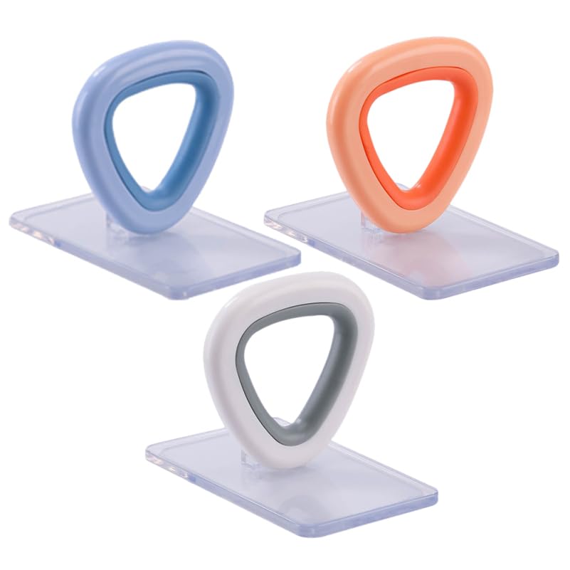 Hemobllo - Tapa adhesiva para inodoro (3 piezas, mango de elevación para inodoro, instalación fácil, evita contacto directo, apto para familia y hogar, colores blanco y naranja