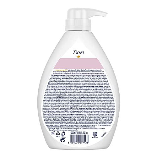 Image of Dove Exfoliating Body Polish Scrub, 298g & Dove Refreshing Sakura Blossom Body Wash with Himalaya Pink Salt Pump Bottle, 1L