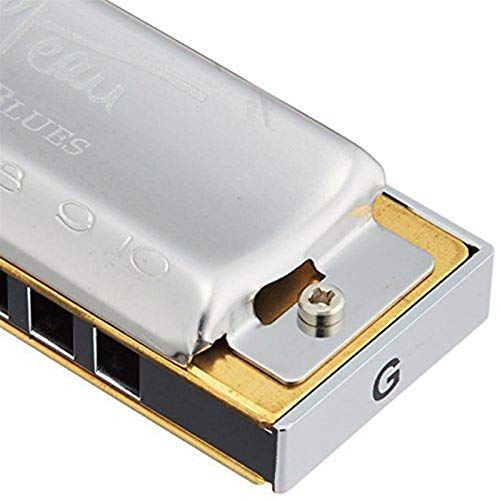 KIRANDIE 10 Trous Harmonica diatonique Bouche Organ Instrumentos Blues Harp Key C Instruments de Musique (Color : Silver… - Les Beatles, Paul McCartney, John Lennon, RIngo Starr, George Harrison KIRANDIE 10 Trous Harmonica diatonique Bouche Organ Instrumentos Blues Harp Key C Instruments de Musique (Color : Silver… – Image 4