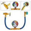 BOOMBOOST R1234YF Refrigerant Charge Hose Kit with Charging Hose and Gauges, 1/2'' LH Self-Sealing Can Tap Opener and R1234YF Low Side Quick Coupler, for Air Condition Refrigerant System #3