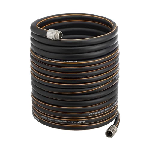 Giraffe Tools Garden Hose 5/8 Custom Length Heavy Duty No Kink Flexible Rubber Garden Hose Leakproof Water Hose 600 Burst PSI 100ft Male to Female Hose