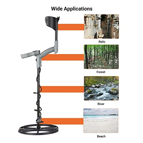 Metaaldetector Metaaldetector Treasure Hunter Gold Metaaldetector Ondergrondse metaaldetector Waterdichte naald metalen detector met draadloze hoofdtelefoons Voor volwassen kind - Image 4