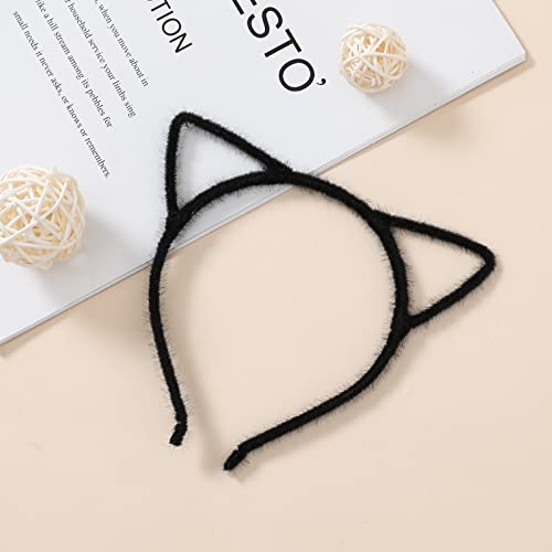 Cat Ears Headband Furry Cat Ears Headband Black Cat Ears Headband