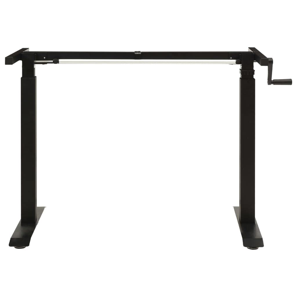 vidaXL Estructura de Escritorio de Altura Ajustable manivela Negro