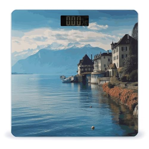 Báscula digital para baño Lake Geneva con vidrio templado miniatura 1