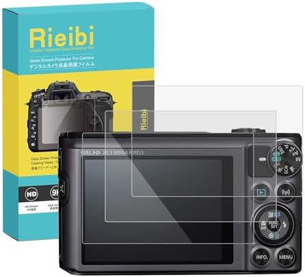 Rieibi (3 Packs) Camera Screen Protector for Canon PowerShot SX720 SX710 SX700 SX610 SX620 G16 G15 Digital Camera, 0.25mm Tempered Glass Film Anti-Fingerprint Anti-Scratch Ultra-clear image 5