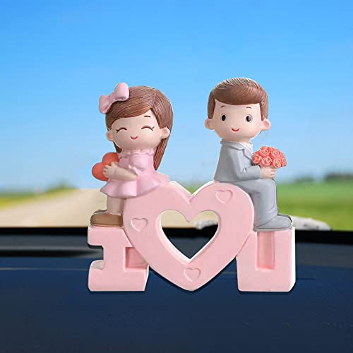 Ikasus AFSSS838230SSP Romantic Wedding Cake Toppers Bride And Groom Figurines Resin Valentine Day Love Cake Toppers Decorations thumb #2