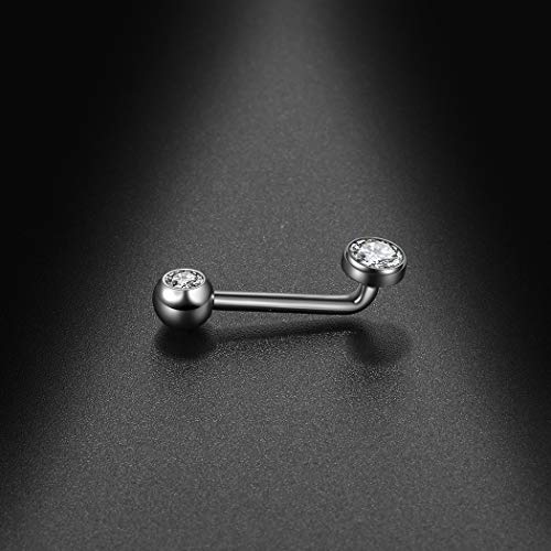 Xpircn Xpicrn Double Gem Titanium Curved Banana Bar Vch Hood Christina Genital Piercing 14 Gauge thumb #4