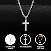ShiWuYou Men's Stainless Steel Nail Cross Pendant Necklace, Cross Necklace for Men,Stainless Steel Cross Necklaces, for Christian Birthday Christmas Easter Gifts Thanksgiving Day #3