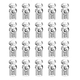 Wevdn 20 PCS Throttle Brake Cable Ends, 1/8" Stop Clamp Clutch Lock, Universal Clamps Repair Kit for Go Kart Motorcycle Scooter, Bike Accessories