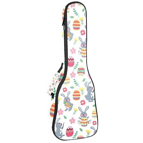 JRHEJTHH Durable Ukulele Bag Water Resistent Ukulele Case with Adjustable Shoulders for 21 23 24 inch Thick Padding Easter Grey Rabbit - Les Beatles, Paul McCartney, John Lennon, RIngo Starr, George Harrison JRHEJTHH Durable Ukulele Bag Water Resistent Ukulele Case with Adjustable Shoulders for 21 23 24 inch Thick Padding Easter Grey Rabbit