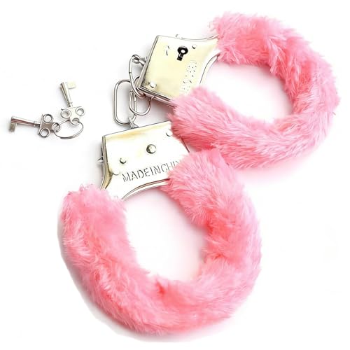 Grmpt Pink Fluffy Plush Bracelet for Women Men Cozy Fuzzy Bracelets (Pink)
