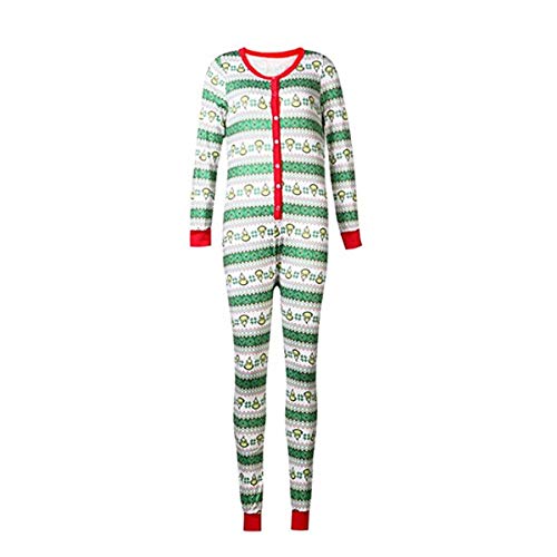 Christmas Family Matching Pajamas Set Kids Adult Geometric Xmas PJs Romper Jumpsuit Sleepwear (Women, M)