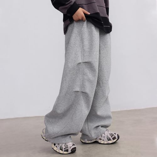 Baggy Sweatpants Boys Elastic Waist Wide Leg Track Pants Casual Loose Athletic Pants Sports Trousers with Pockets 4-15Years2